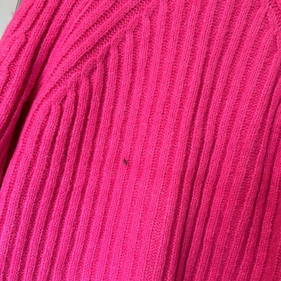 New Aqua neon pink fuzzy sweater - Picture 6 of 13